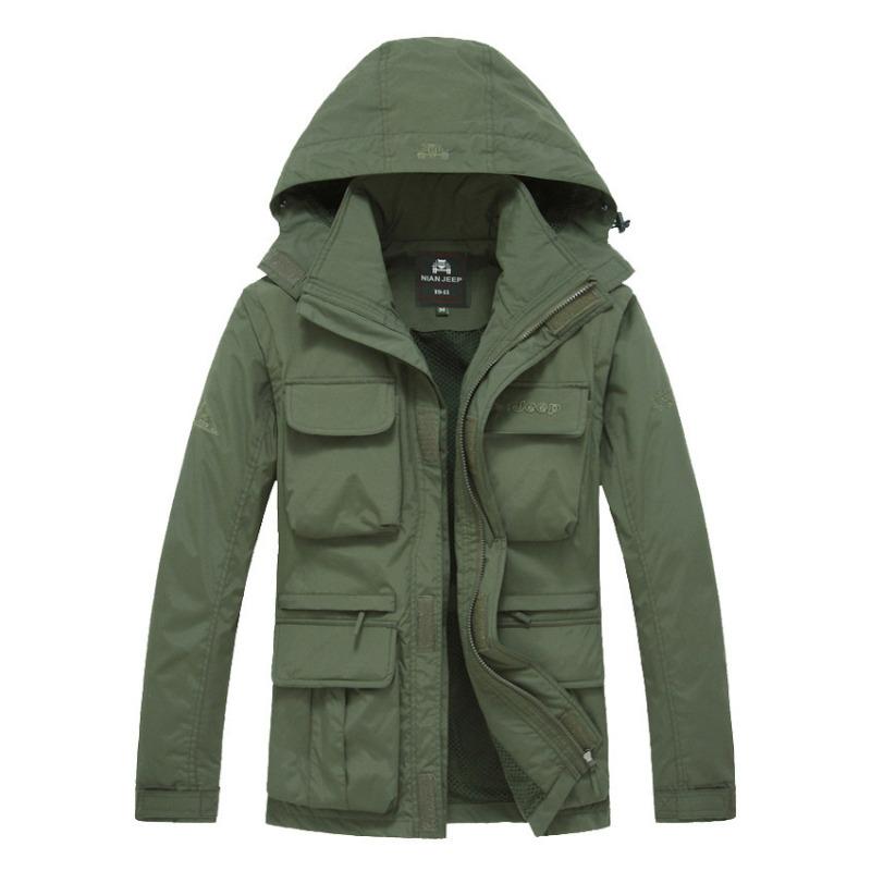 Spring and Autumn Men's Thin Jacket, Outdoor Mountaineering Large Size Waterproof and Breathable Mesh Jacket