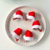 1/12pcs Childhood Fun Christmas Hat Hair Clip 3D Plush Christmas Hat Styling Clip Christmas Theme Cute Hair Accessories