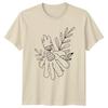 Minimalist Hand Drawn Floral Botanical TShirt Botanical Illustration Floral