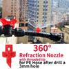 100pcs Micro Atomizing Garden Sprinkler Nozzle 90 180 360 Degree Refraction Micro Water Spray Misting Nozzle Garden Irrigation