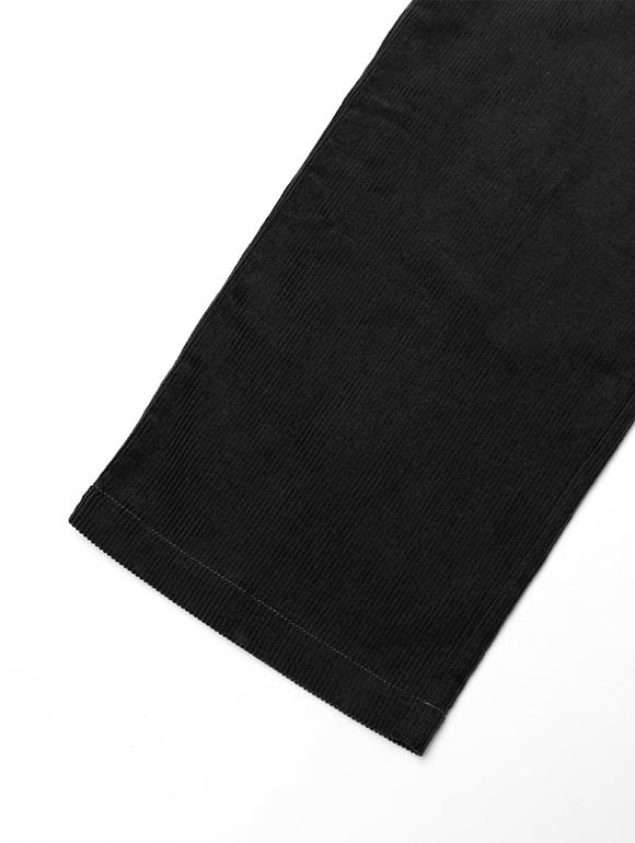 UCLA Unisex Corduroy Full Elastic Wide Pants [Black](Uzalp82_39)