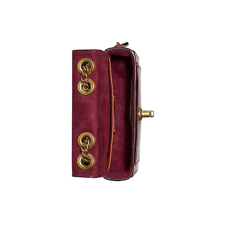 Coach Madison 16 Camellia Turnlock Signature Logo Color Block Small Leather Shoulder Bag Women Shoulder Bag Brown Multicolor C0829-B4NQ4