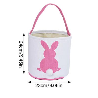 1 Stück Osterhasenohr Niedlicher Hase Eimer Korb Canvas Hase Geschenktüten Mit Plüschschwanz Oster Tragetaschen Für Ostertag
