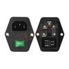 Three-Phase AC Power Socket with Switch and Fuse for 3D Printers and Medical/Military Use