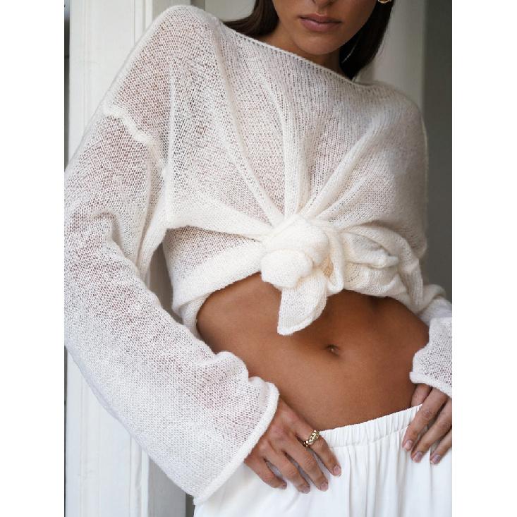 Dámský nadměrný svetr Léto Podzim Ležérní Módní Volné Dámské Pulovry Šik Bílý Svetr Sueter Dámský Pulovr Femme