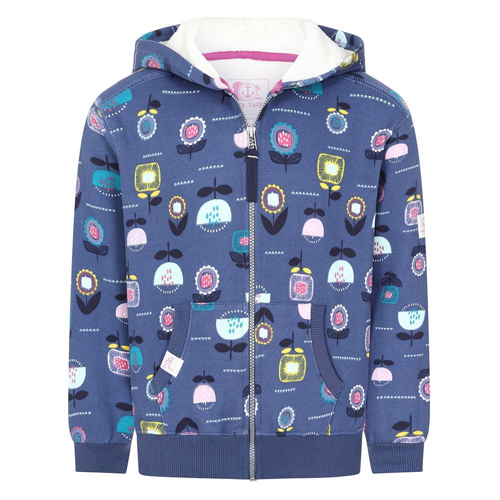 Lazy Jacks Childrens/Kids Flowers Full Zip Hoodie