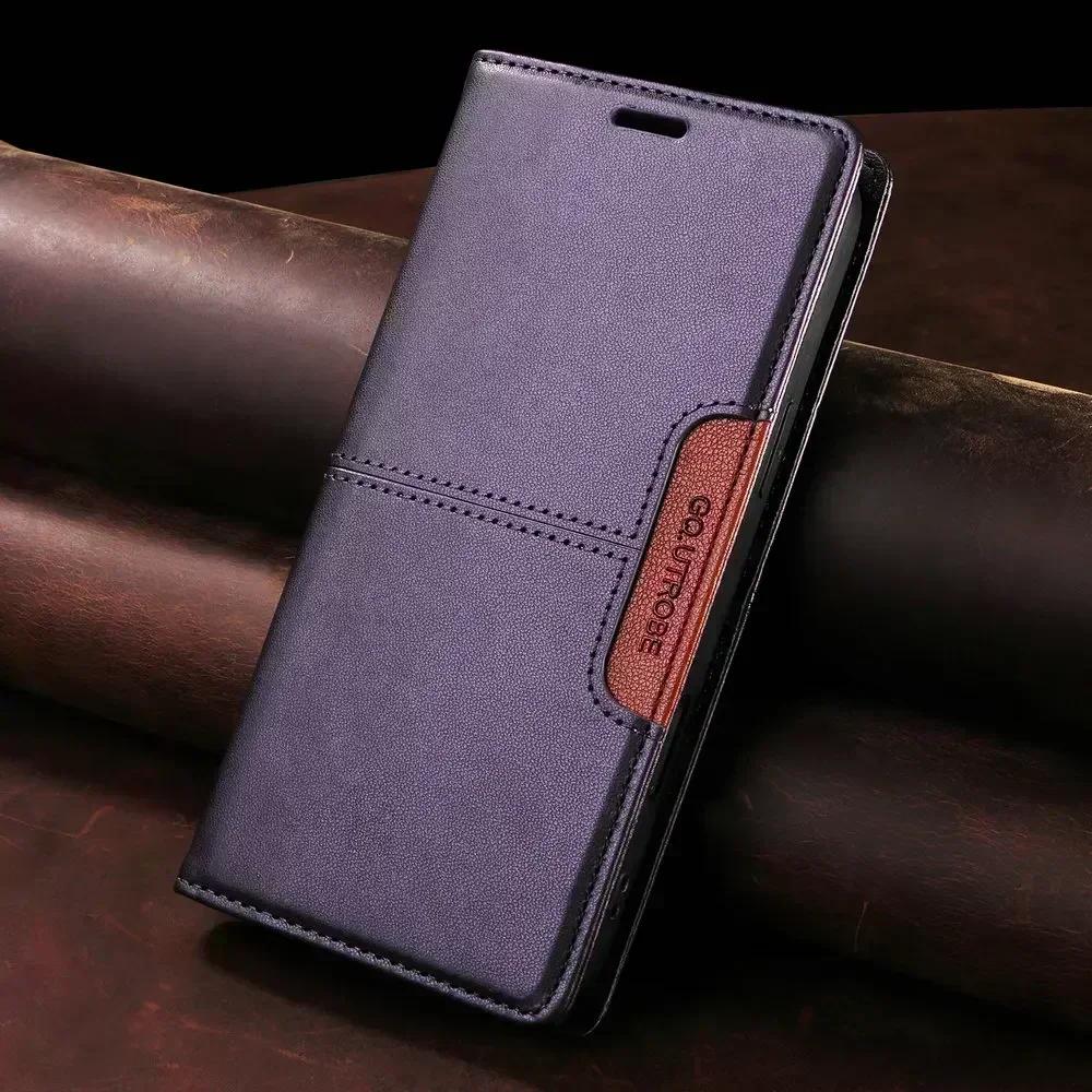 

Luxury leather Phone Case for Samsung Galaxy A57 A37 A27 A17 A07 A56 A36 A26 A16 A06 A55 A35 A25 A15 A05 A54 A34 Flip Magnet Wallet Cover Funda A54 5G фіолетовий