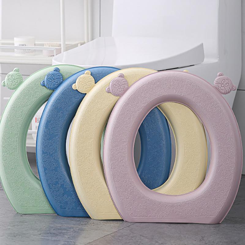 Eva Waterproof Toilet Seat Cover Thickened Four Seasons Universal Toilet Seat Cushion Paste Type Household Toilet Accessories