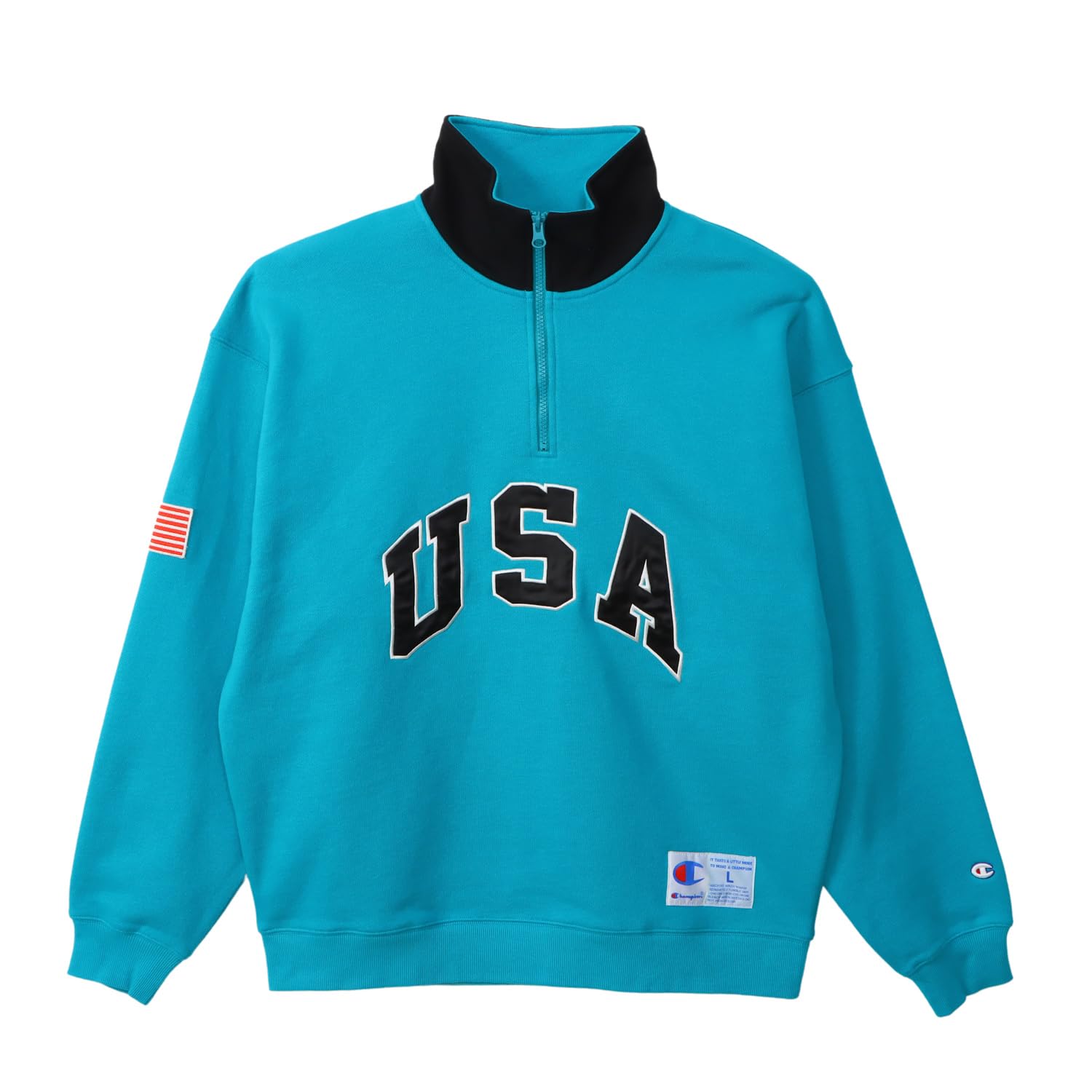 

Champion Long Sleeve Fleece LooseFit Graphic Print Action Size Half-Zip Sweatshirt, Style, C3-B007-428-XL