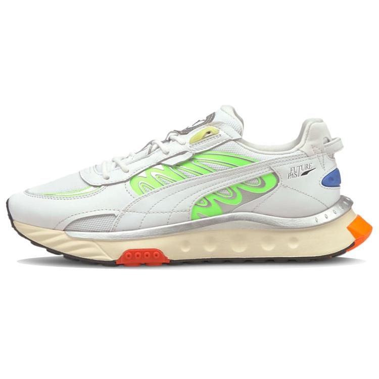 PUMA Wild Rider Techno White Green Glare Men s 381596-03 EU 44.5