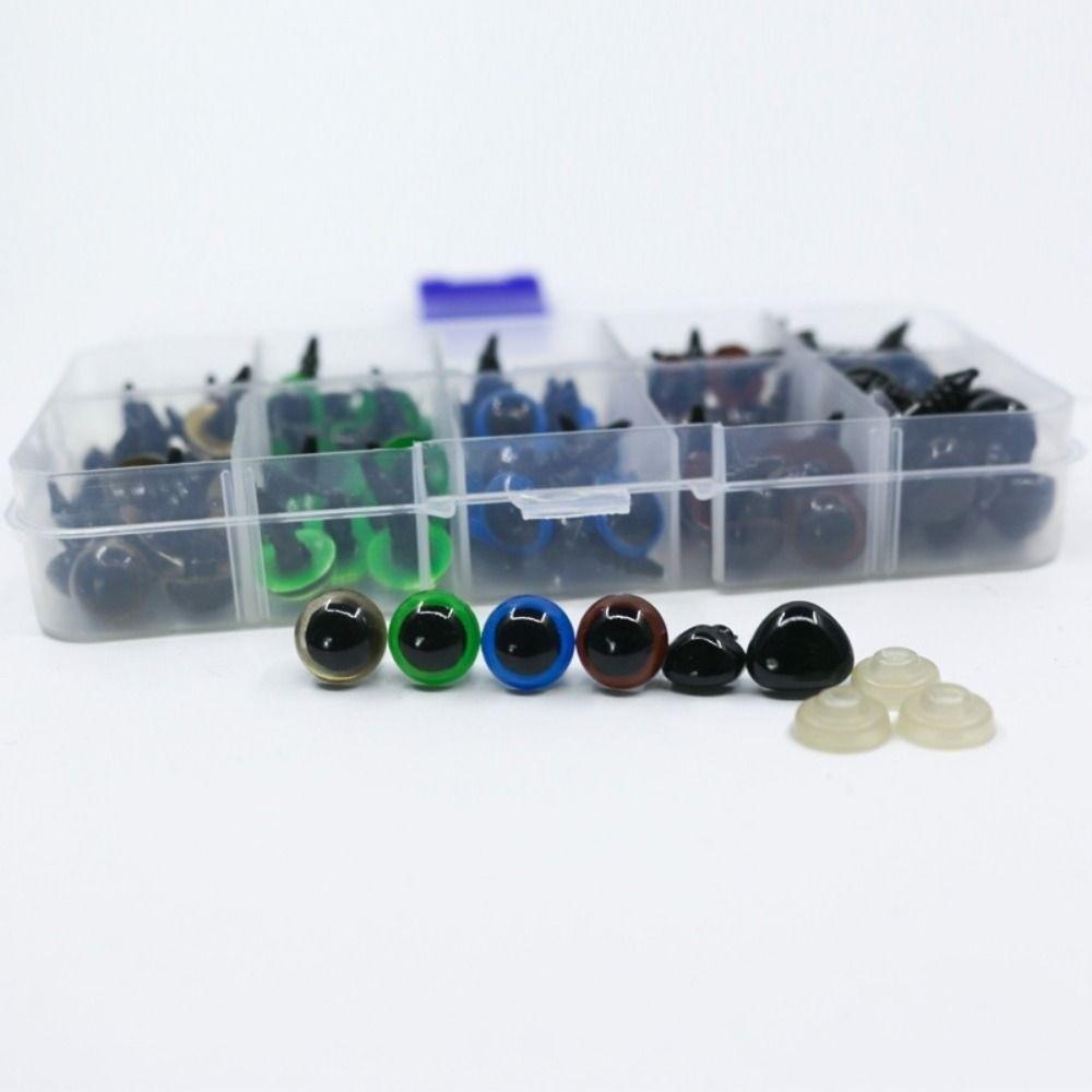 115pcs/box Round Shape Plastic Safety Screw Eyes 3 Sizes Doll Bear Toys For Toys