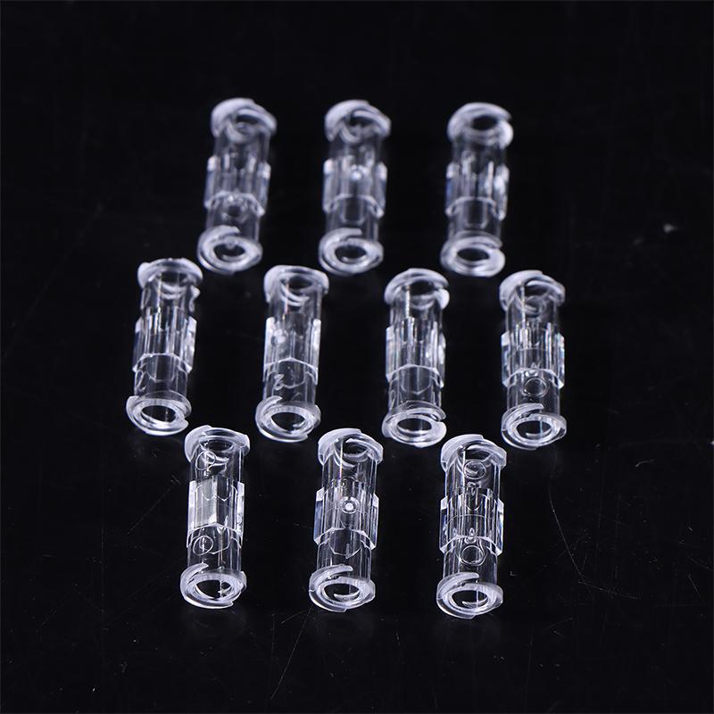 10Pcs Leak Proof Double Helix Medical Sterile Luer Lock Adapter Transparent Plastic Syringe Connector For Veterinary Medical