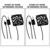 USB Powered Temperature Control Cooling Fan 3 Speed Adjustable Thermostat 8x8cm for Router Set Top Box Gaming Console