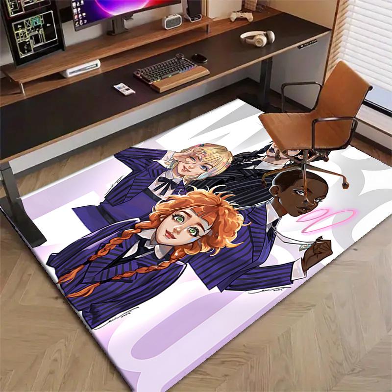 1pc Addams Family Wednesday4 Design Printed Area Rug Carpet for Bedroom Living Room Home Decor Rugs Mat Non Slip Mat Rug for Bedside
