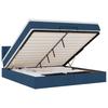 Ottoman Bed with Mattress Blue 160x200 cm Fabric