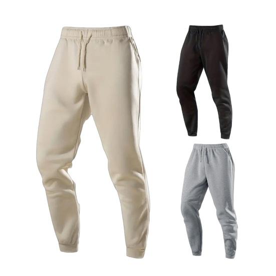 Men Jogger Pants Drawstring Waist Workout Pants Solid Color Sweatpants Athletic Trousers for Gym Running Bodybuilding Outdoor Sports