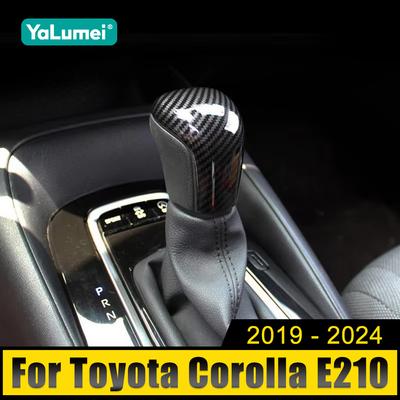 ABS Car Gear Head Shift Knob Handle Cover Trim Case Sticker For Toyota Corolla E210 2019 2020 2021 2022 2023 2024 Hybrid Camry