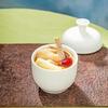 New Chinese stew pot ceramic health soup pot hotel steamed egg with cover small stew pot dessert tableware