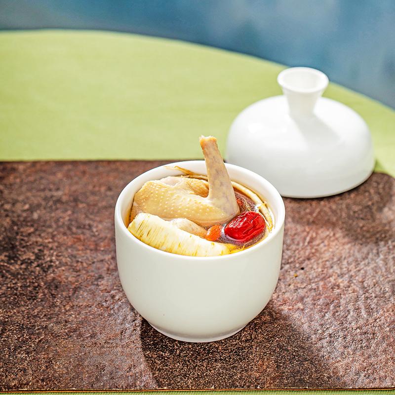 New Chinese stew pot ceramic health soup pot hotel steamed egg with cover small stew pot dessert tableware