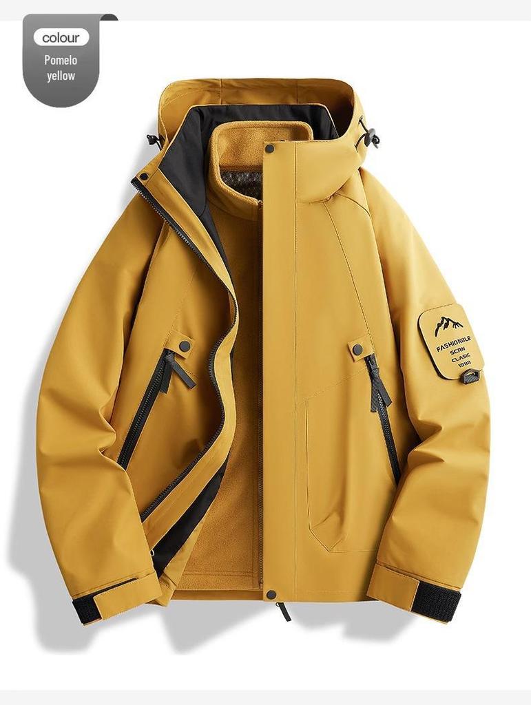 Unisex 3-in-1 Windproof Waterproof Hiking Jacket with Detachable Liner for Autumn/Winter