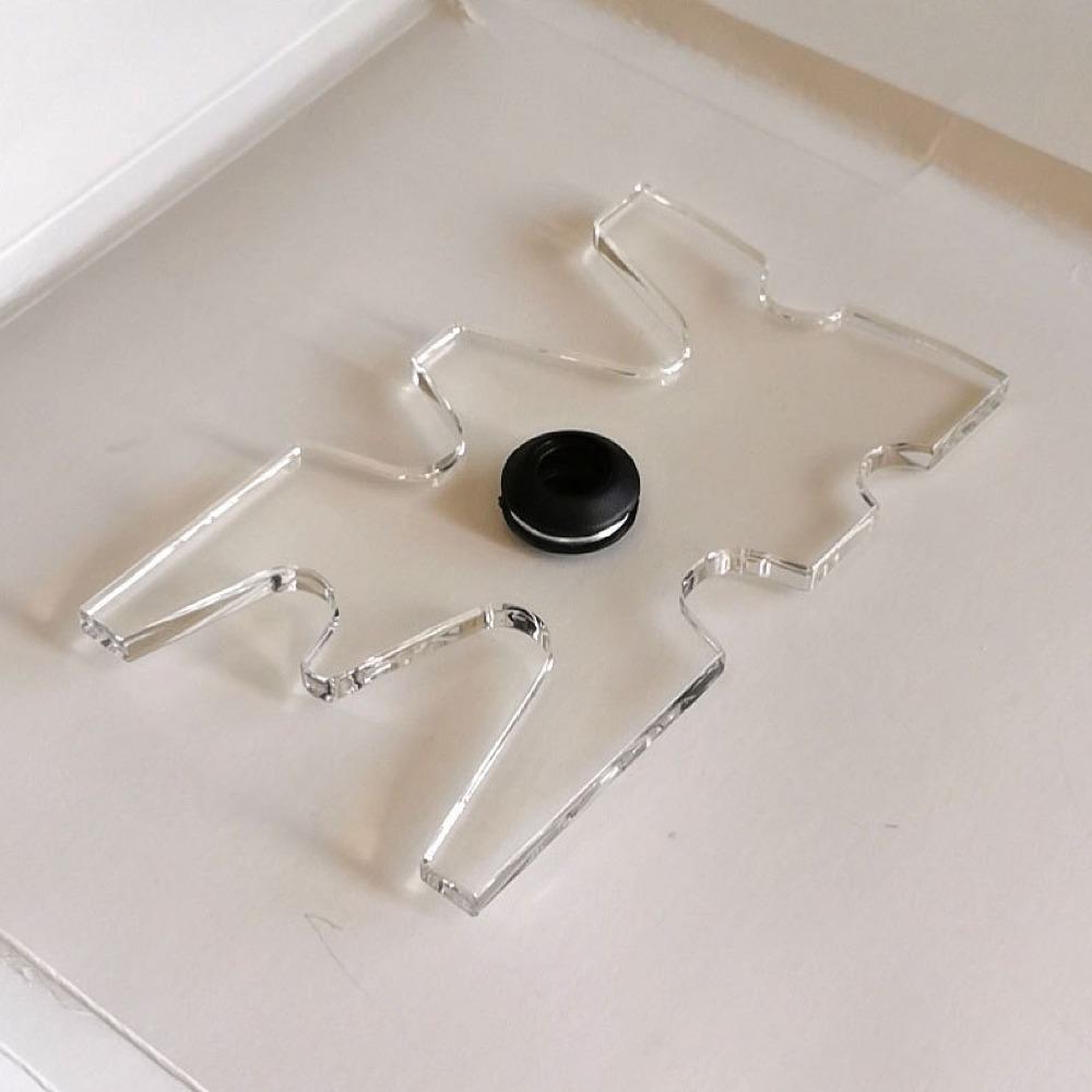 Rubber Pool Cue Bridge Head Clear Acrylic Billiard Cue Bridge  Professional Use