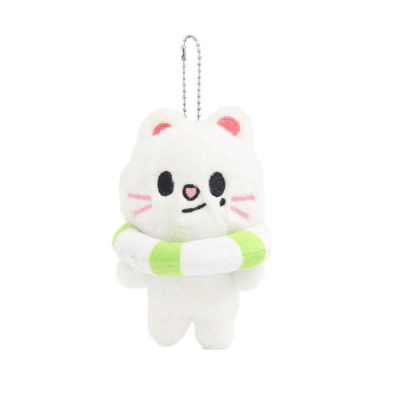 Keychain Plush Pendant Anime Stuffed Figure Wearing Swim Ring Throw Pillows Keychain Pendant Room
