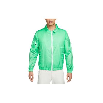 Solid Color Zip Collar Long Sleeve Jacket Men Jackets Spring-Green DX9215-363