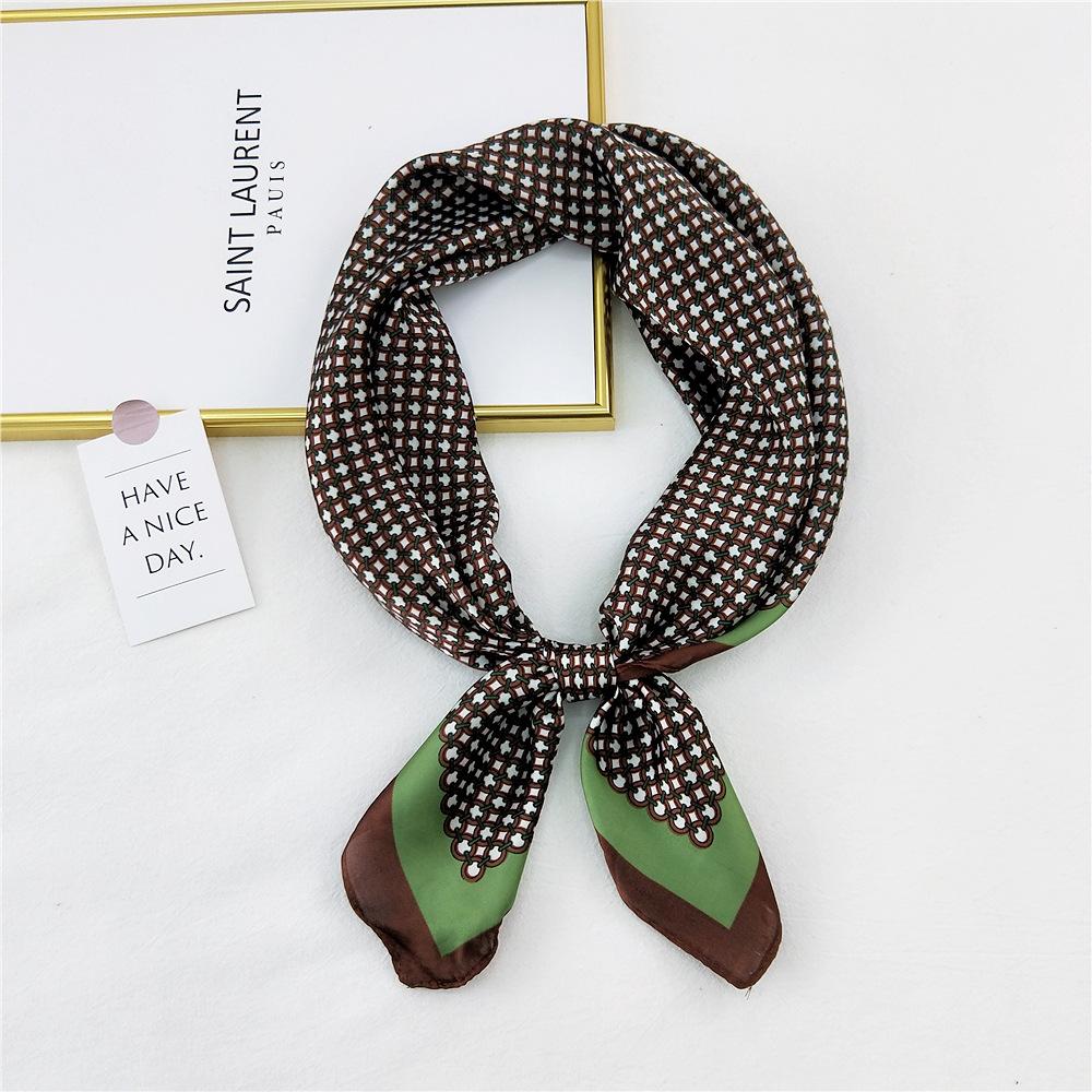Fashion Decoration Scarf Hairband Tie Hair 70 Small Square Scarf Silk Scarf Women'S Spring And Autumn Versatile Small Scarf Professional Scarf