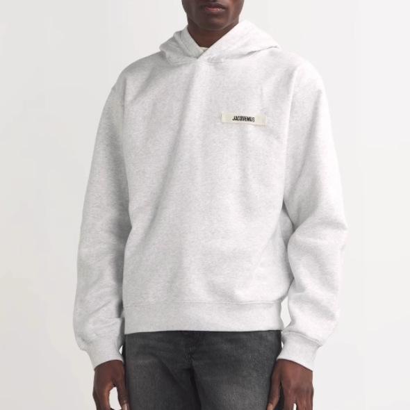 Discount Market Heren Jacquemus Hoodie Sweatshirt - Unisex, American Casual, Lange Mouwen (Op voorraad Vroege Herfst 2025) Medium grijze kleur
