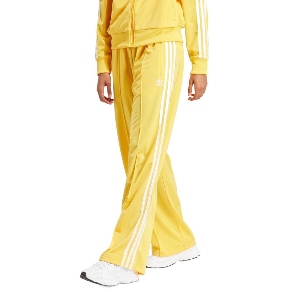 adidas Firebird Lace-Up Solid Color Casual Straight-Leg Sports Pants Women Pants Bright-Yellow IP0641