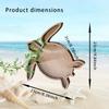 1 pc Wooden Retro style Storage Box in The Shape of A Turtle. Wooden Craft Personalized Creative Wooden Desktop Display Stand