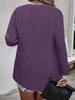 2025 Spring/Autumn Plus Size Women's Long Sleeve V-neck Zipper T-shirt