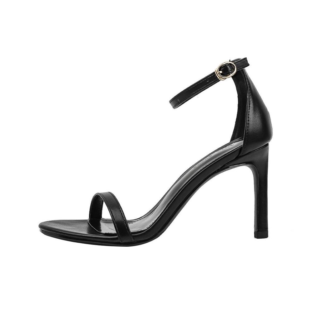 2024 Summer Black Stiletto Heels - One-Strap Sexy Niche Fairy Style Sandals