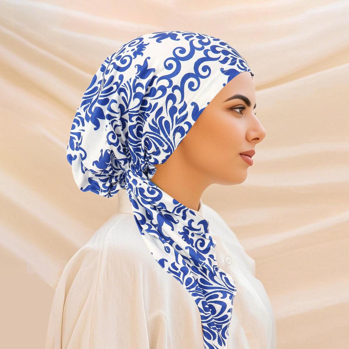 

Новый женский головной платок Хиджаб Шапочка для химиотерапии Тюрбан Предварительно завязанный головной убор Бандана Рак Выпадение волос Головной платок Головная повязка Эластичная шапка Хиджабы