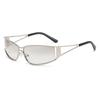 3pcs Fashion Women Punk Metal Frame Sunglasses Y2K Hollowed Out Future Sense Sun Glasses Travel Outdoor Unisex Eyewear UV400