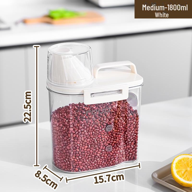 New Sealed PET Food-Grade Plastic Kitchen Storage Jar: Insect & Moisture-Proof, Portable, Transparent.