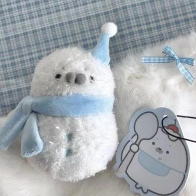 Liebliche Cartoon Robbe Schneemann Puppe Plüsch Anhänger Simulation Ozean Robbe Schlüsselanhänger Rucksack Deko Weihnachten Geburtstagsgeschenk