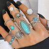 39pcs Bohemian Vintage Style Ring Set - Mixed With Simulated Diamond & Crystal, Suitable For Daily Fashion And Festival Nights (No Box)