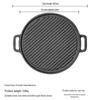 Wutuo Cast Iron Reversible Grill & Griddle Pan
