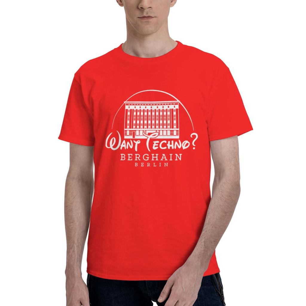 Techno Berghain Berlin 100% Baumwolle Lässig Atmungsaktiv Bequem T-Shirt Lustige Ugus T-Shirts Herren Geschenke