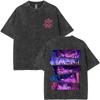 T-shirt Homme Femme Vintage Lavé Film KPop Chasseurs de Démons Saja Boys Impression Graphique T-shirts Coréens Streetwear
