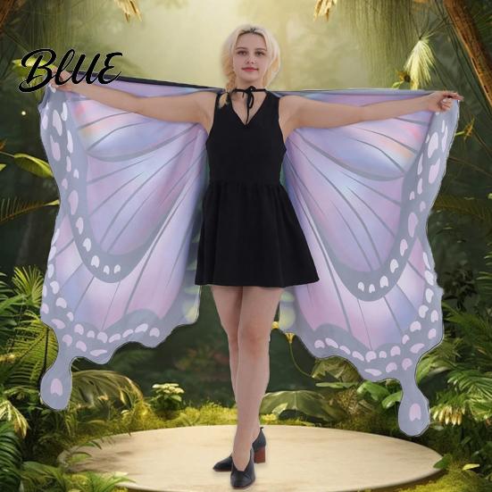 Stage Performance Accessory Halloween Butterfly Wings Costume for Women Adults Creative Festival Cape Wing Fairy Music Festivals Cosplay Party