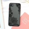 Lace flower pattern Frosted Transparent Hard Back Phone Casing Soft Silicone Edge Full Cover Case for iPhone 16 17 Samsung A16 A53 Redmi 10C 12 Note13