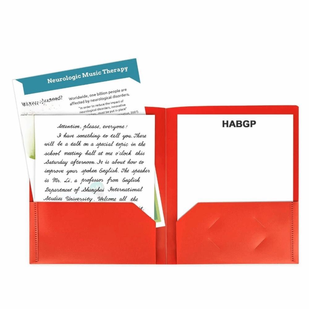 with Pockets A4 File Folder PP Double Sided Pocket Folder Folding Folders  Unisex