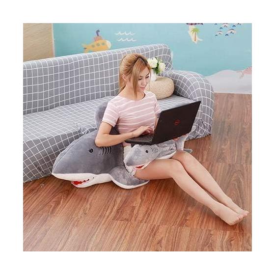 Shark Plush Toy Extra Large 130cm Shark Hugging Pillow/Shark Stuffed Toy/Present/Celebration/Fluffy Stuffed Toy Shark (As Pictured)