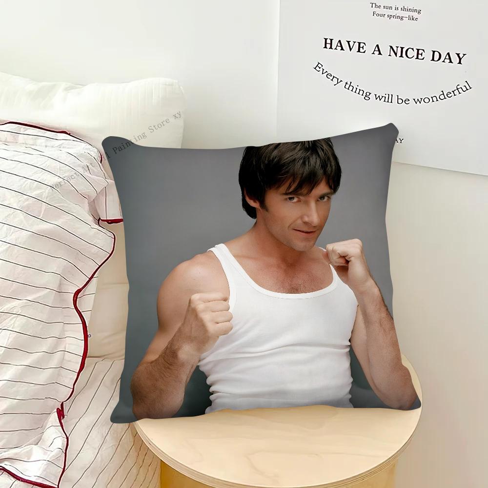 H-Hugh J-Jackman Pillow Case Fashion Square Pillowcase Bedroom Sofa Room Ins Decoration Leisure Cushion Cover 40x40