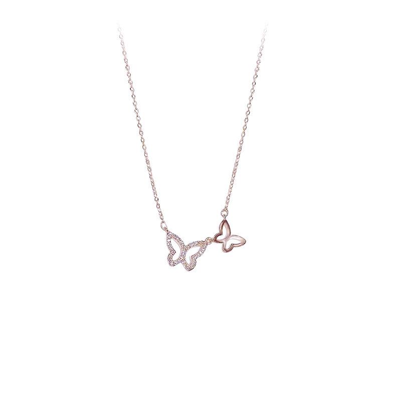 Exquisite Korean Style Butterfly Pendant Necklace for Women