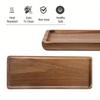 5pcs Acacia Wood Serving Platters 11.4-inch Rectangular Decorative Display Trays Cheese Cake Wooden Platters Hoom Table Decor