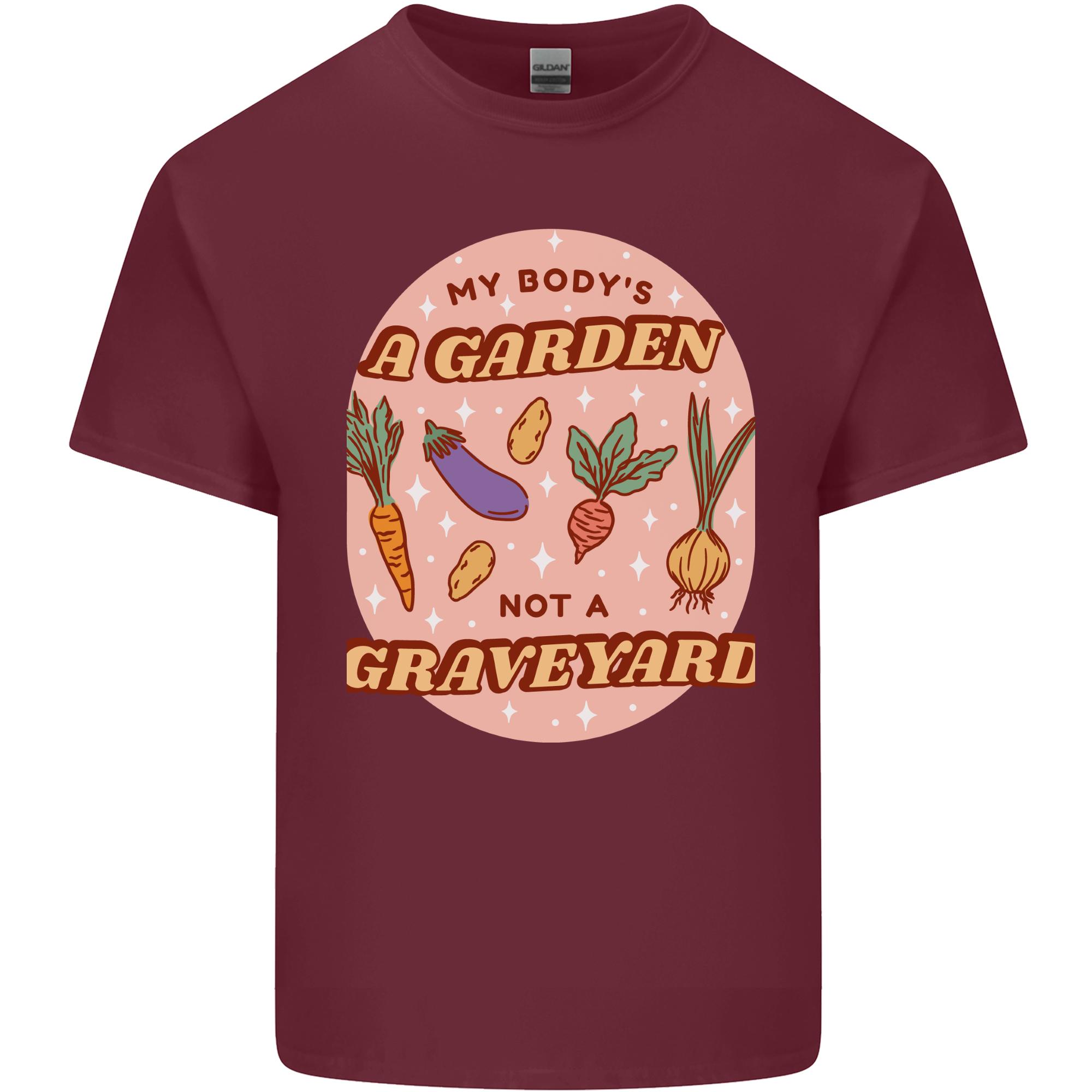 My Bodys a Garden Not a Graveyard Vegan Unisexs Light Cotton TShirt S