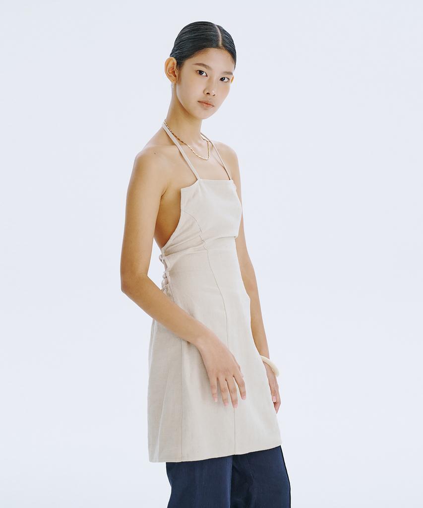 Bundercammer Strap Mini Dress_Beige